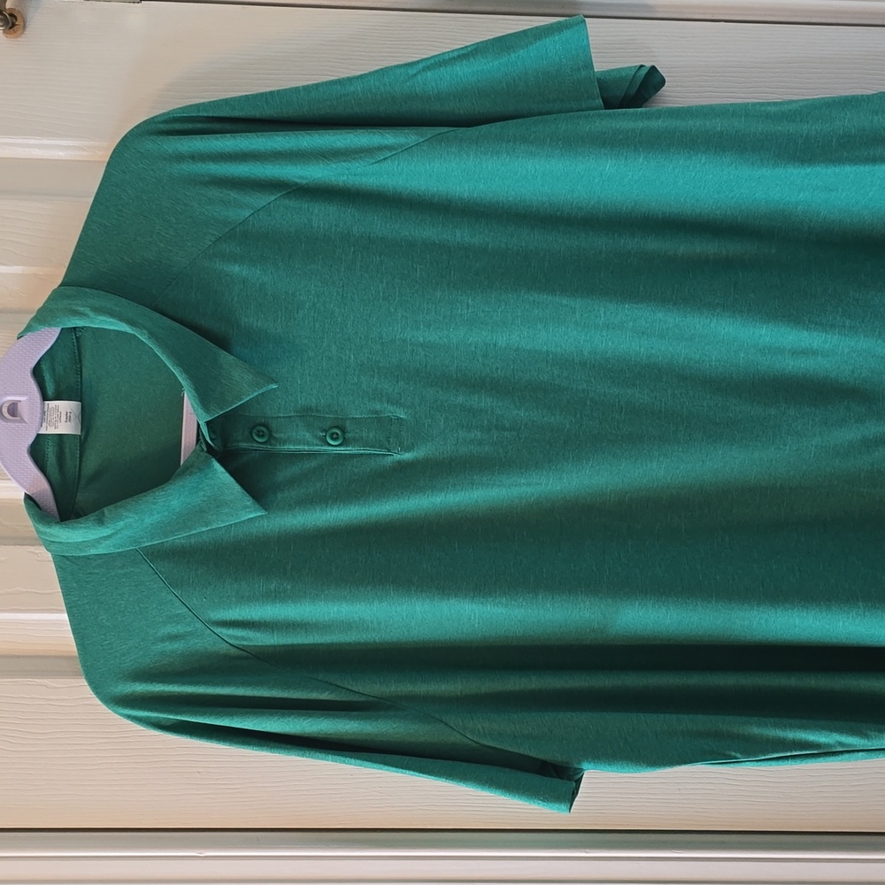 XERSION BRAND MEN'S BIG AND TALL GREEN SHORT SLEEVES POLO SHIRT SIZE 2XLT
